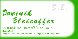 dominik bleicoffer business card